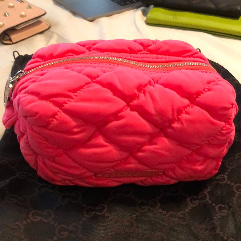 BCBG bright pink  cosmetic bag